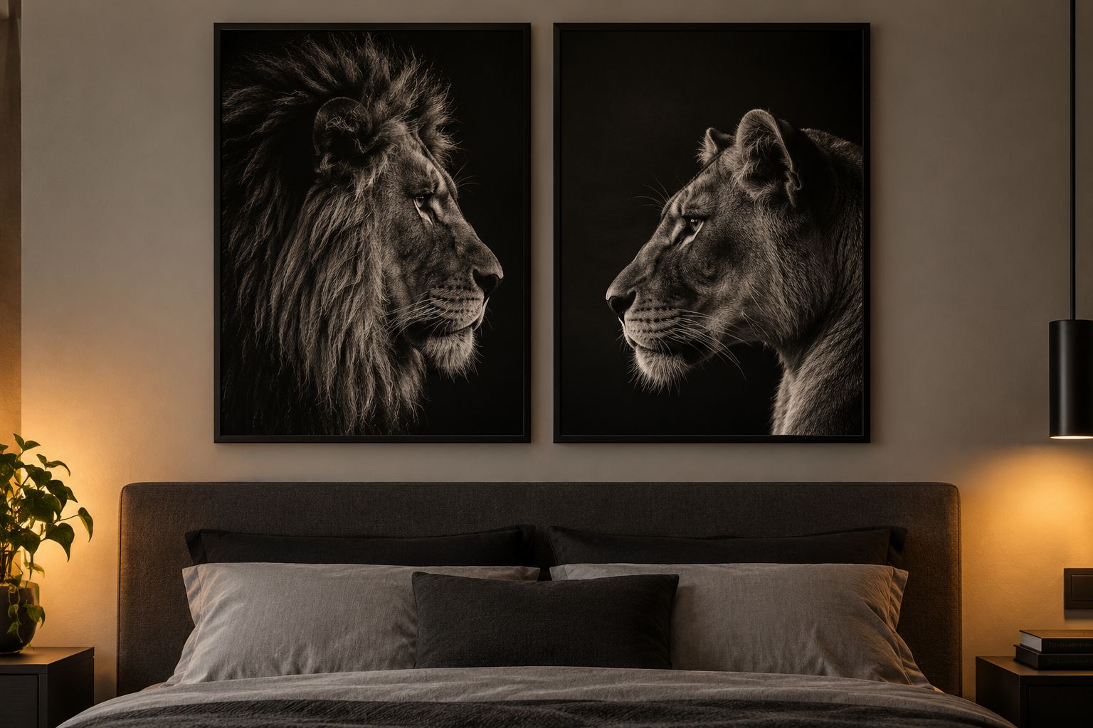 Dupla de Quadros Decorativos Força Selvagem